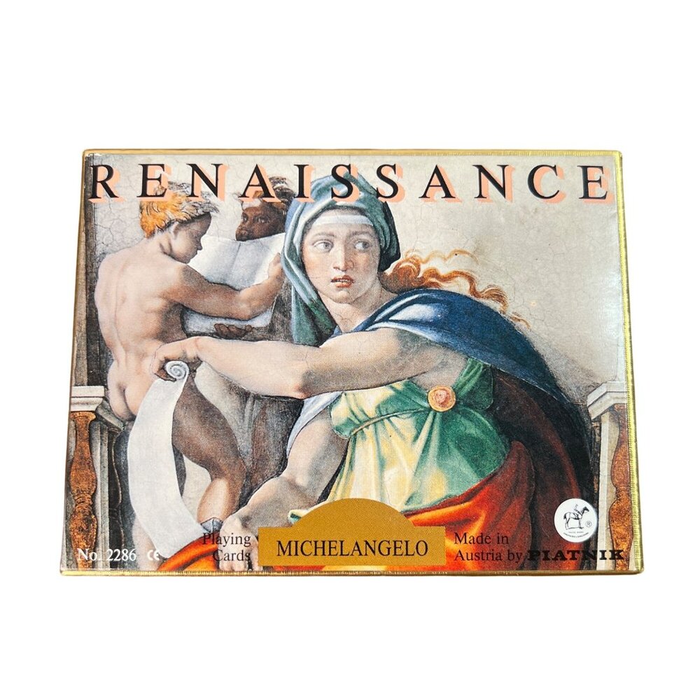 Renaissance Michelangelo Playing Cards Set By Piatnik Art Deck of Cards